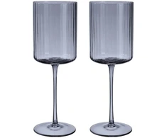 Home4You Vyno taurės DOLCE 2 vnt., aukštis 23,3 cm, pilkos