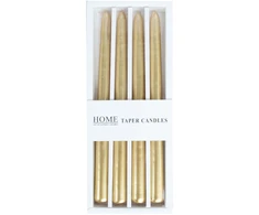 Home4You Žvakė CAROLA 25cm auksinis perlas