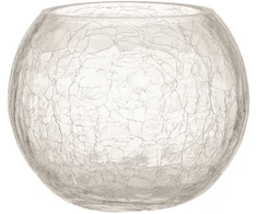 Home4You Žvakidė „CRACK“, skersmuo 10 x aukštis 8,5 cm, stiklinė