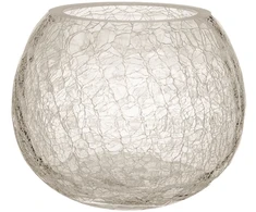 Home4You Žvakidė „CRACK“, D12 x H10 cm, stiklinė