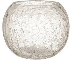 Home4You Žvakidė „CRACK“, skersmuo 20 cm, aukštis 15,5 cm, stiklinė
