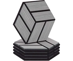 Homestyle4U Akustinės plokštės, 30x26x2 cm, pilka