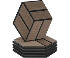 Homestyle4U Akustinės plokštės, 30x26 cm, rudos