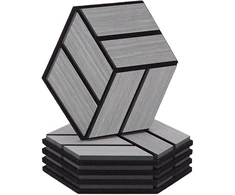 Homestyle4U Akustinės plokštės, 30x26x2 cm, pilka