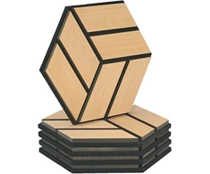 Homestyle4U Akustinės plokštės, 30x26x2 cm, rudos