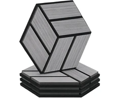 Homestyle4U Akustinės plokštės, 30x26x2 cm, pilka