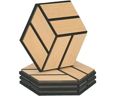 Homestyle4U Akustinės plokštės, 30x26x2 cm, rudos