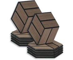 Homestyle4U Akustinės plokštės, 30x26x2 cm, rudos