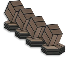 Homestyle4U Akustinės plokštės, 30x26x2 cm, rudos