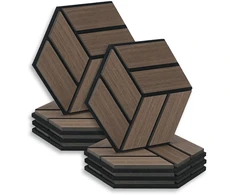 Homestyle4U Akustinės plokštės, 30x26x2 cm, rudos