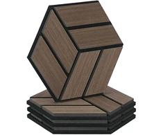Homestyle4U Akustinės plokštės, 30x26x2 cm, rudos