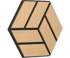 Homestyle4U Akustinės plokštės, 30x26x2 cm, rudos