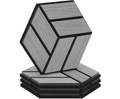 Homestyle4U Akustinės plokštės, 30x26x2 cm, pilka