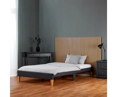 Homestyle4U Apstatyta lova, 95x32x210 cm, pilka