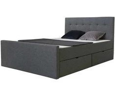 Lova Homestyle4U Paminkštinta lovos rėmas, 145x214x102 cm, pilka