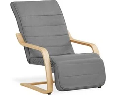 Homestyle4U Gultinė kėdė, 66.5x94x62.5 cm, pilka