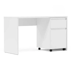 Homestyle4U Rašomasis stalas, 130x75x54 cm, Balta