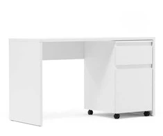 Homestyle4U Rašomasis stalas, 130x75x54 cm, Balta