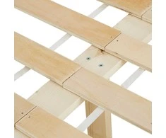 Homestyle4U Dviaukštė lova, 207x146.5x139 cm, balta