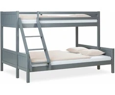 Homestyle4U Dviaukštė lova, 207x139x146.5 cm, pilka