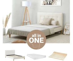 Homestyle4U Lova, 145.5x95x211 cm, smėlio spalvos
