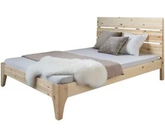 Homestyle4U Dvigulė lova, 145x209 cm, ruda