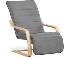 Homestyle4U Gultinė kėdė, 66.5x94x62.5 cm, pilka