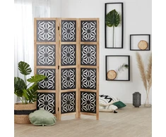 Homestyle4U Kambario pertvara, 120x2x170 cm, juoda, ruda