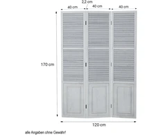Homestyle4U Kambario pertvara, 120x2x170 cm, pilka