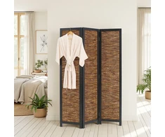 Homestyle4U Kambario pertvara, 120x2x170 cm, juoda ir ruda