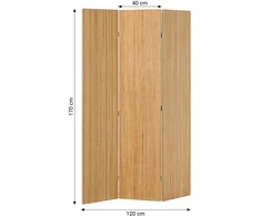 Homestyle4U Kambario pertvara, 120x2x170 cm, Natūrali