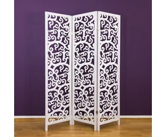 Homestyle4U Kambario pertvara, 130x2.2x175 cm, balta