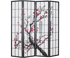 Homestyle4U Kambario pertvara, 176x2x179 cm, juoda, balta, raudona