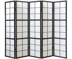 Homestyle4U Kambario pertvara, 220x2,2x175 cm, juoda