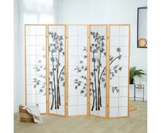 Homestyle4U Kambario pertvara, 220x2x179 cm, ruda