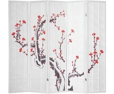 Homestyle4U Kambario pertvara, 220x2.2x179 cm, balta