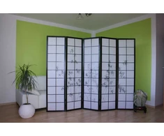 Homestyle4U Kambario pertvara, 220x2x179 cm, juoda