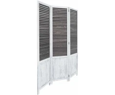Homestyle4U Kambario pertvara, 120x2x170 cm, ruda, balta