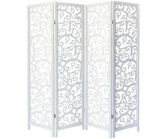 Homestyle4U Kambario pertvara, 173x2.2x175 cm, balta