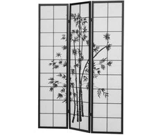 Homestyle4U Kambario pertvara, 132x2x179 cm, juoda