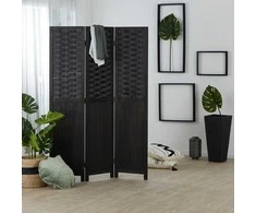 Homestyle4U Kambario pertvara, 120x2.2x170 cm, juoda