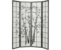 Homestyle4U Kambario pertvara, 176x2x179 cm, juoda