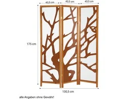 Homestyle4U Kambario pertvara, 130x2.2x175 cm, ruda