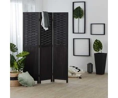 Homestyle4U Kambario pertvara, 120x2.2x170 cm, juoda