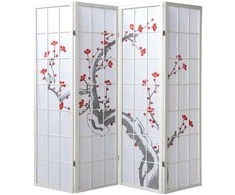 Homestyle4U Kambario pertvara, 176x2.2x179 cm, balta
