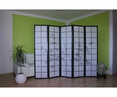 Homestyle4U Kambario pertvara, 220x2x179 cm, juoda