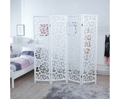 Homestyle4U Kambario pertvara, 173x2.2x175 cm, balta