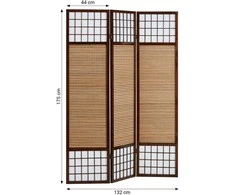 Homestyle4U Kambario pertvara, 132x2.2x175 cm, ruda