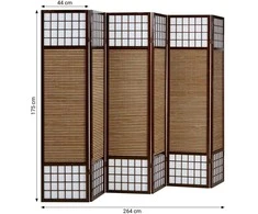 Homestyle4U Kambario pertvara, 264x2.2x175 cm, ruda