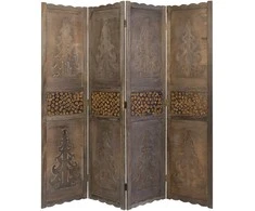 Homestyle4U Kambario pertvara, 160x2x170 cm, ruda